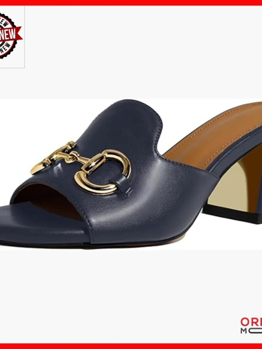 Square Toe Buckle Sandals Slip On Chunky Heel Mules Backless Heels